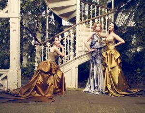 Michelle Dockery Laura Carmichael and Jessica Brown-Findlay by Jason Bell for Vogue UK August 2011.jpg